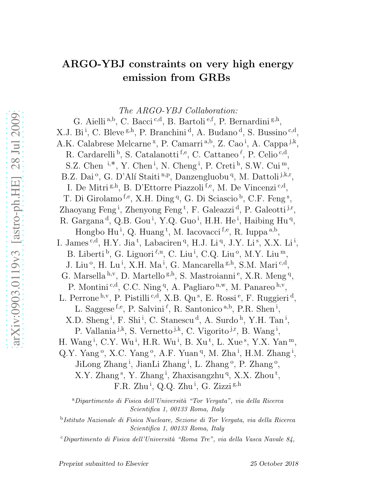 ARGO-YBJ constraints on very high energy emission from GRBs
