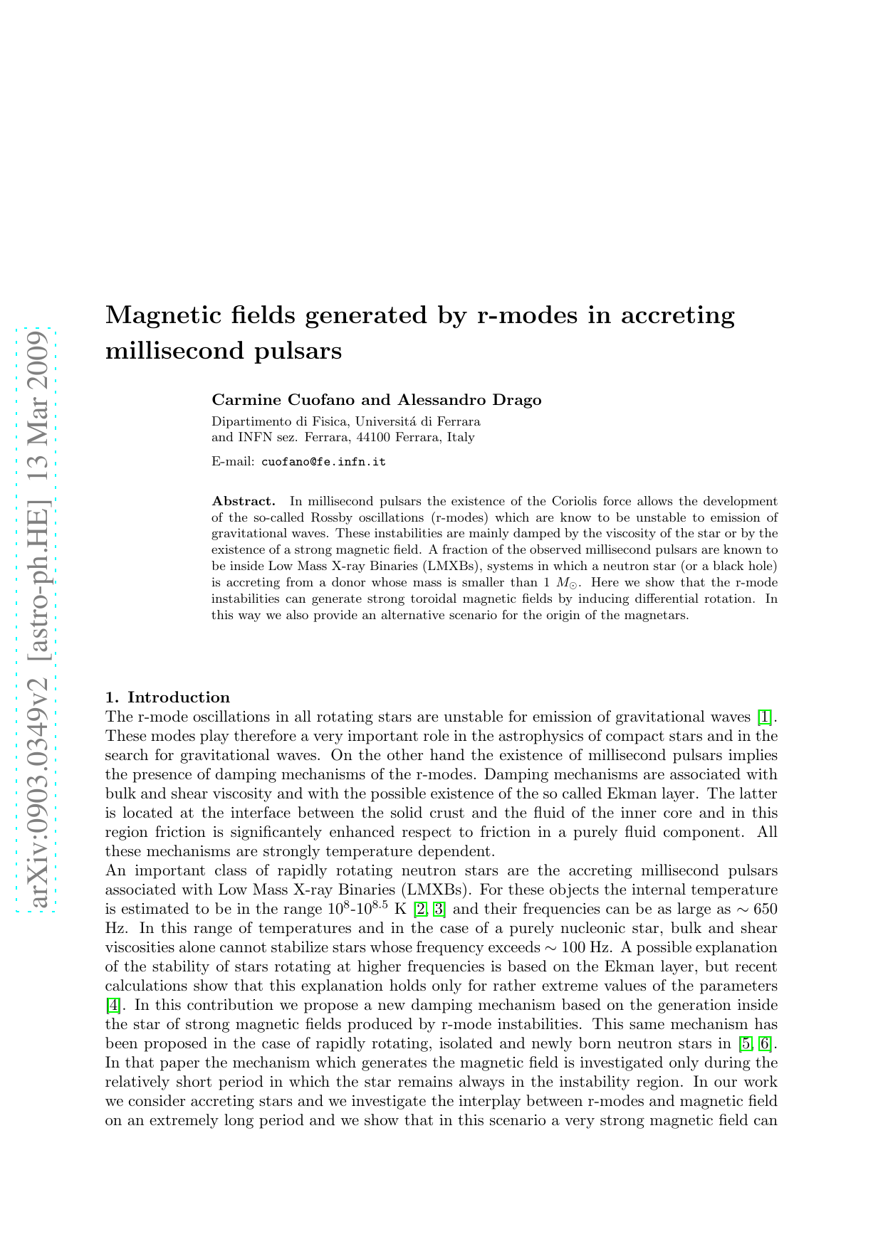 Magnetic fields generated by r-modes in accreting millisecond pulsars