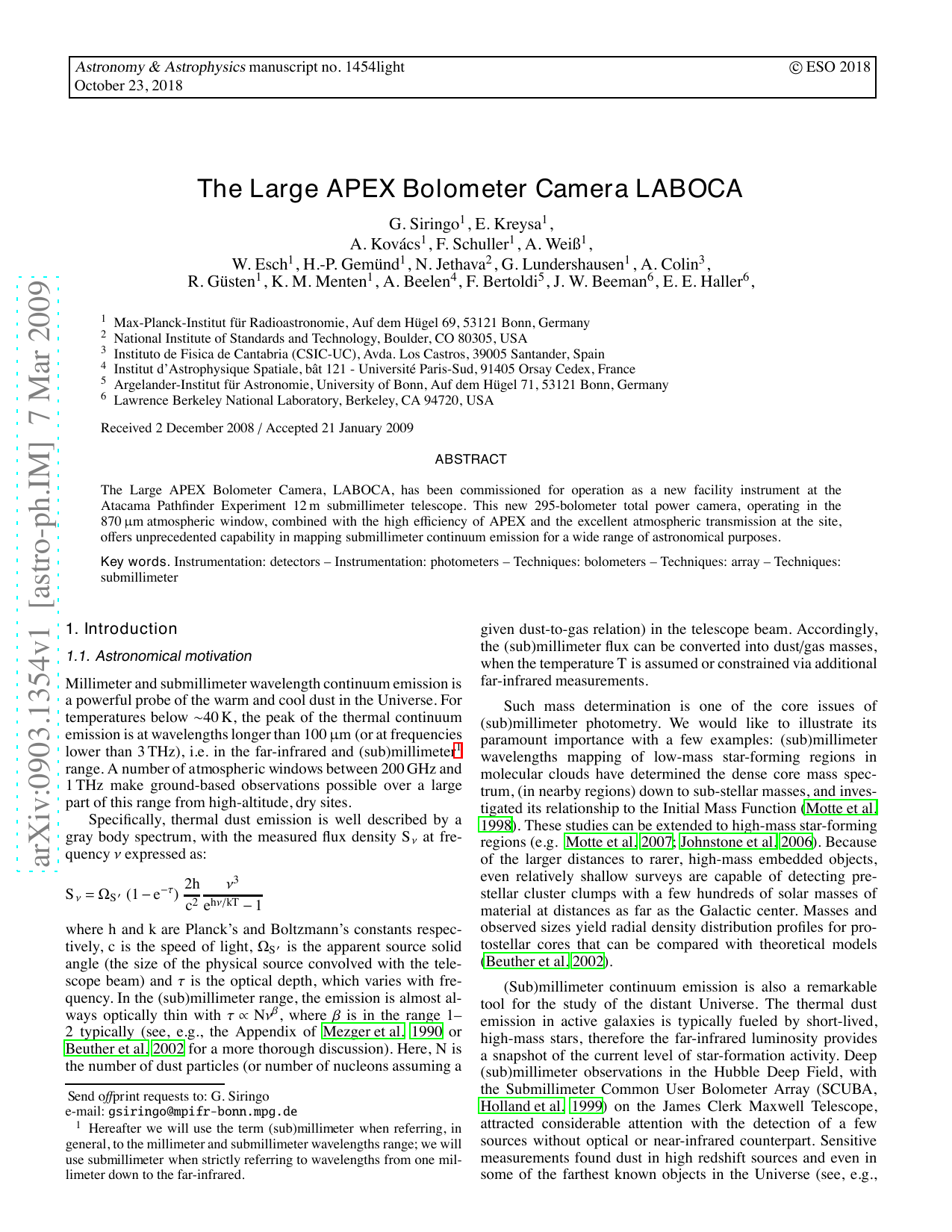 The Large APEX Bolometer Camera LABOCA