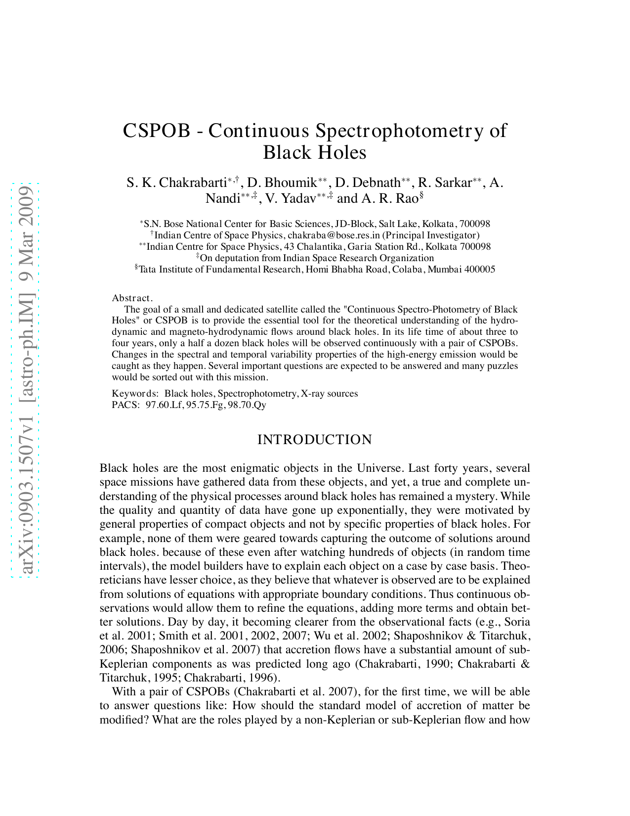CSPOB-Continuous Spectrophotometry of Black Holes