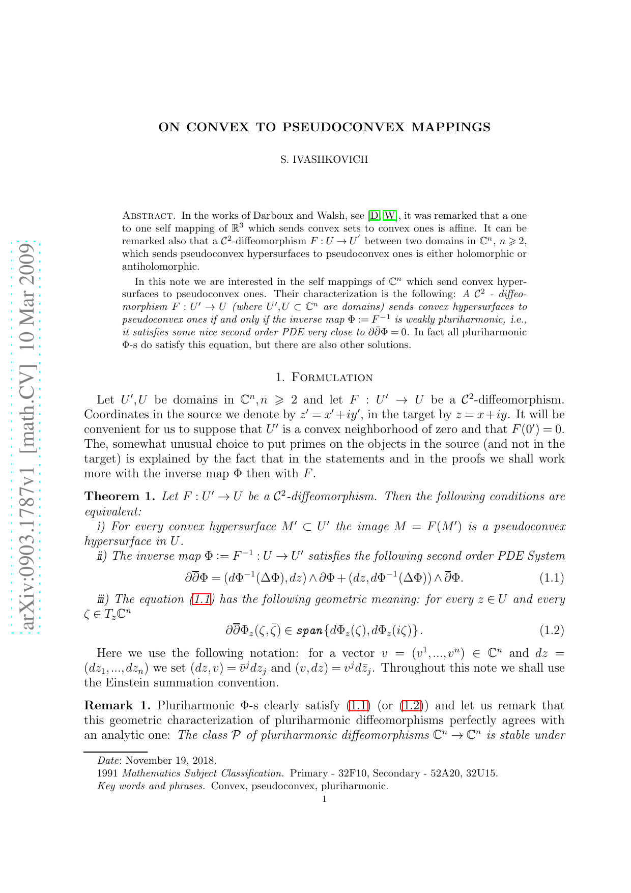 On convex to pseudoconvex mappings
