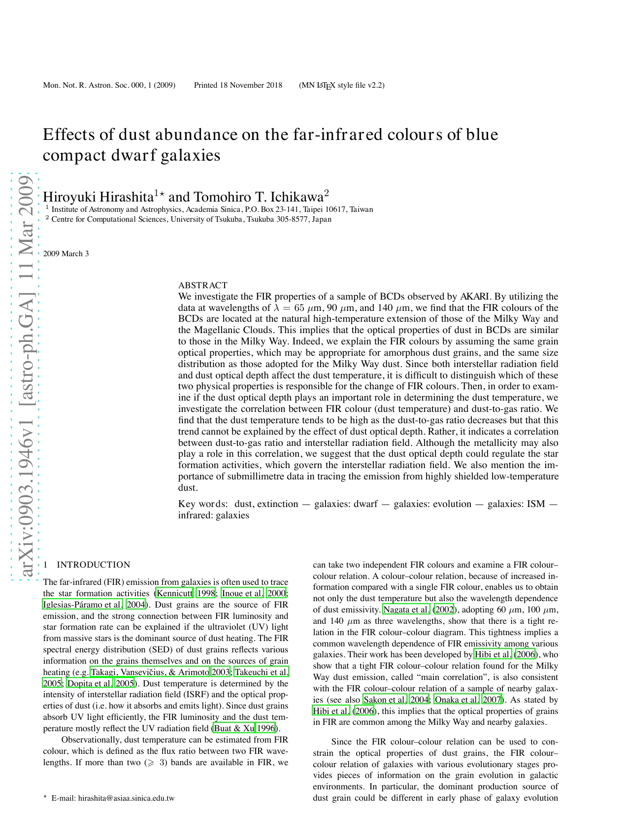 Effects of dust abundance on the far-infrared colours of blue compact dwarf galaxies