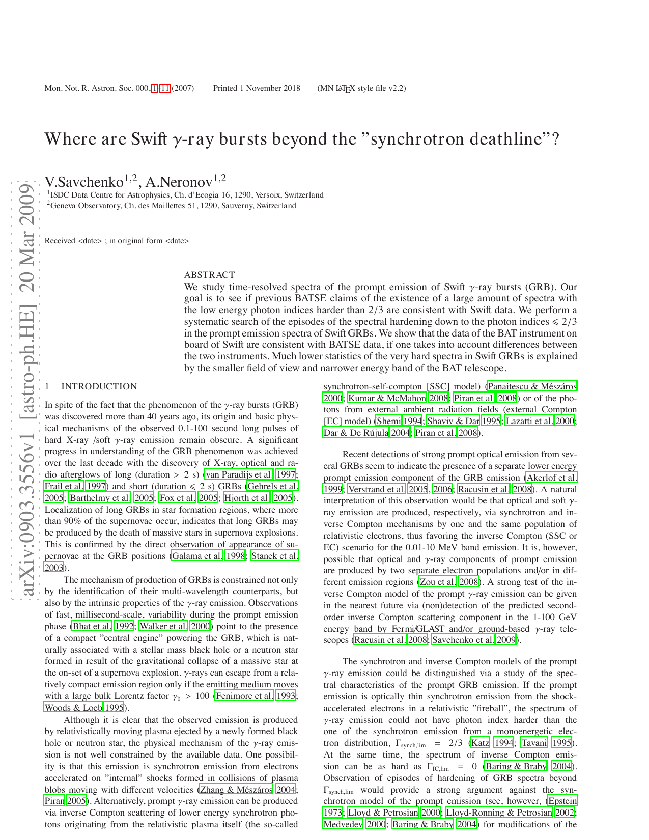 Where are Swift Gamma-ray bursts beyond the 'synchrotron deathline'?