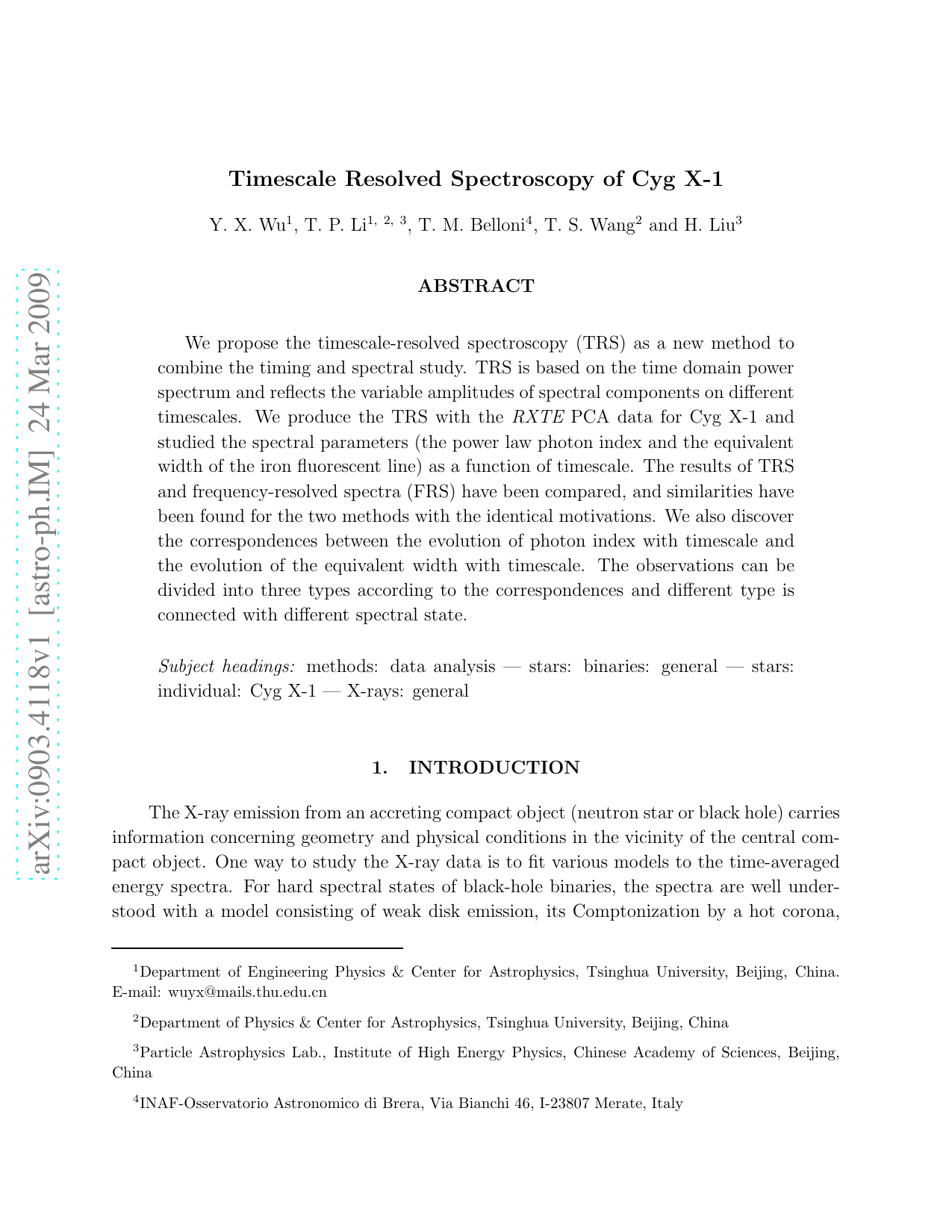 Timescale Resolved Spectroscopy of Cyg X-1