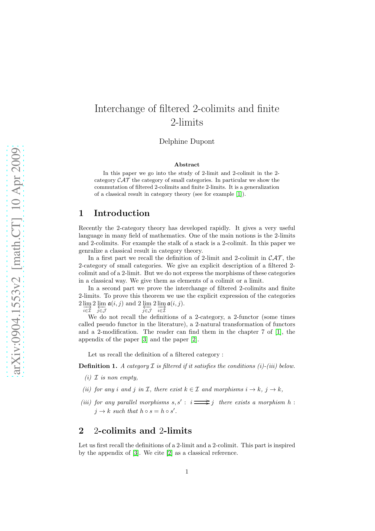 Interchange of filtered 2-colimits and finite 2-limits