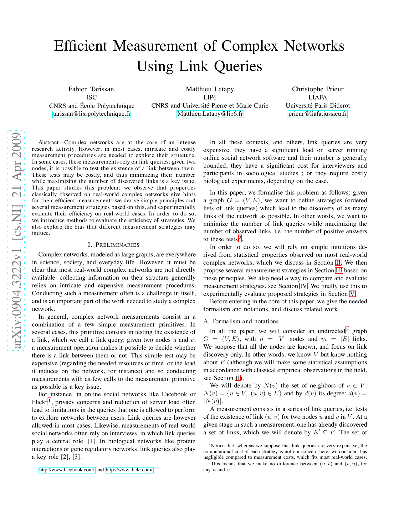 Efficient Measurement of Complex Networks Using Link Queries