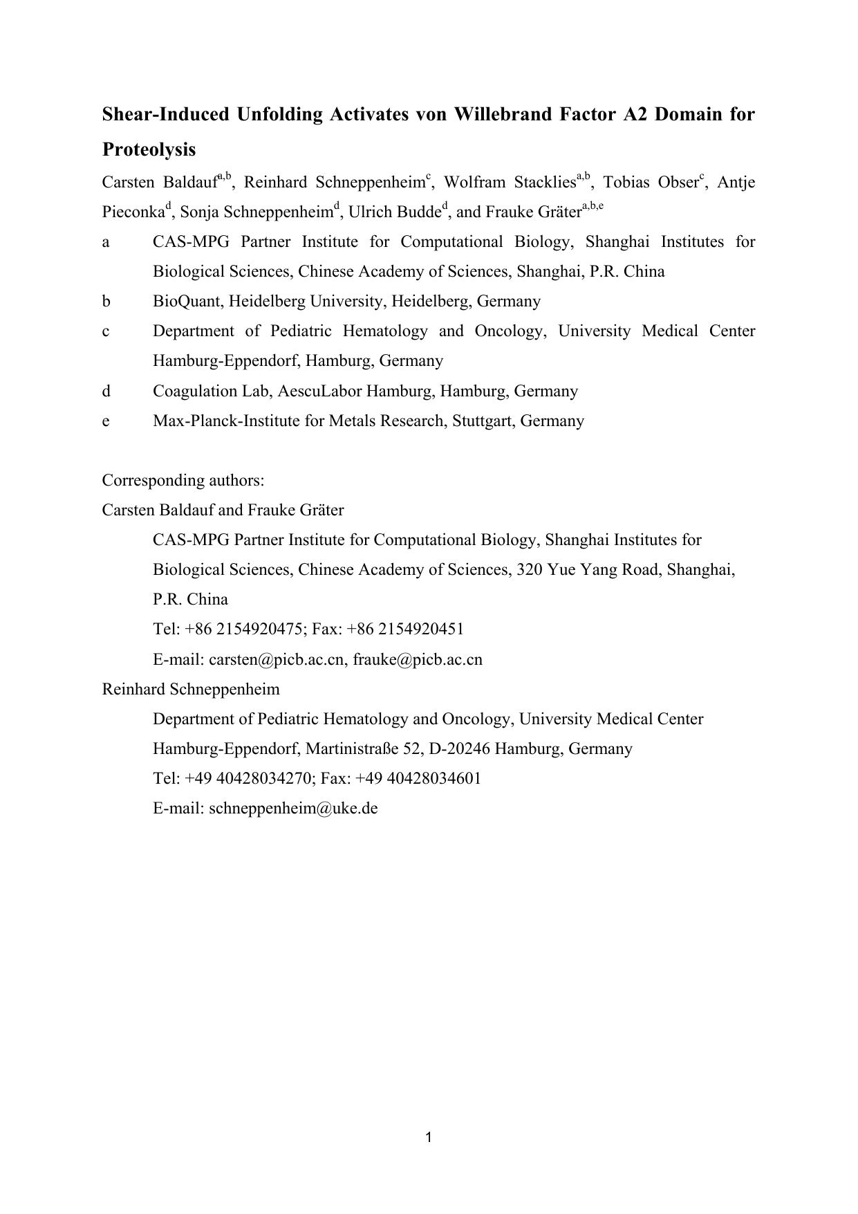 Shear-Induced Unfolding Activates von Willebrand Factor A2 Domain for   Proteolysis