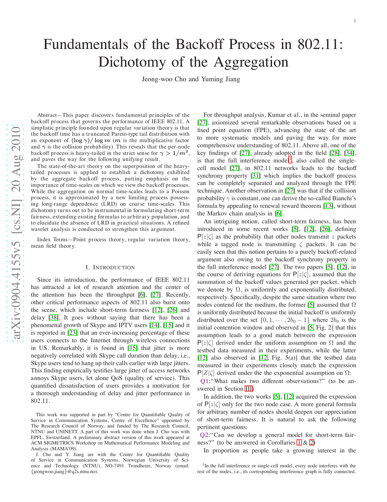 Fundamentals of the Backoff Process in 802.11: Dichotomy of the   Aggregation