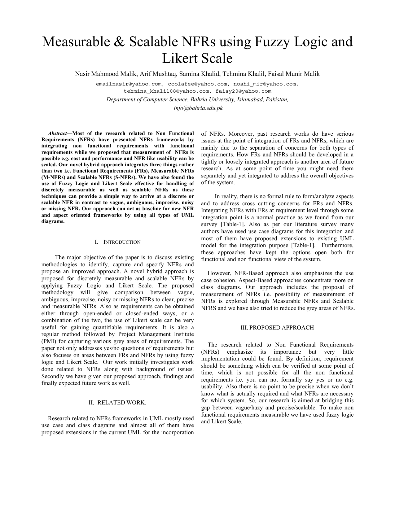 Measurable & Scalable NFRs using Fuzzy Logic and Likert Scale