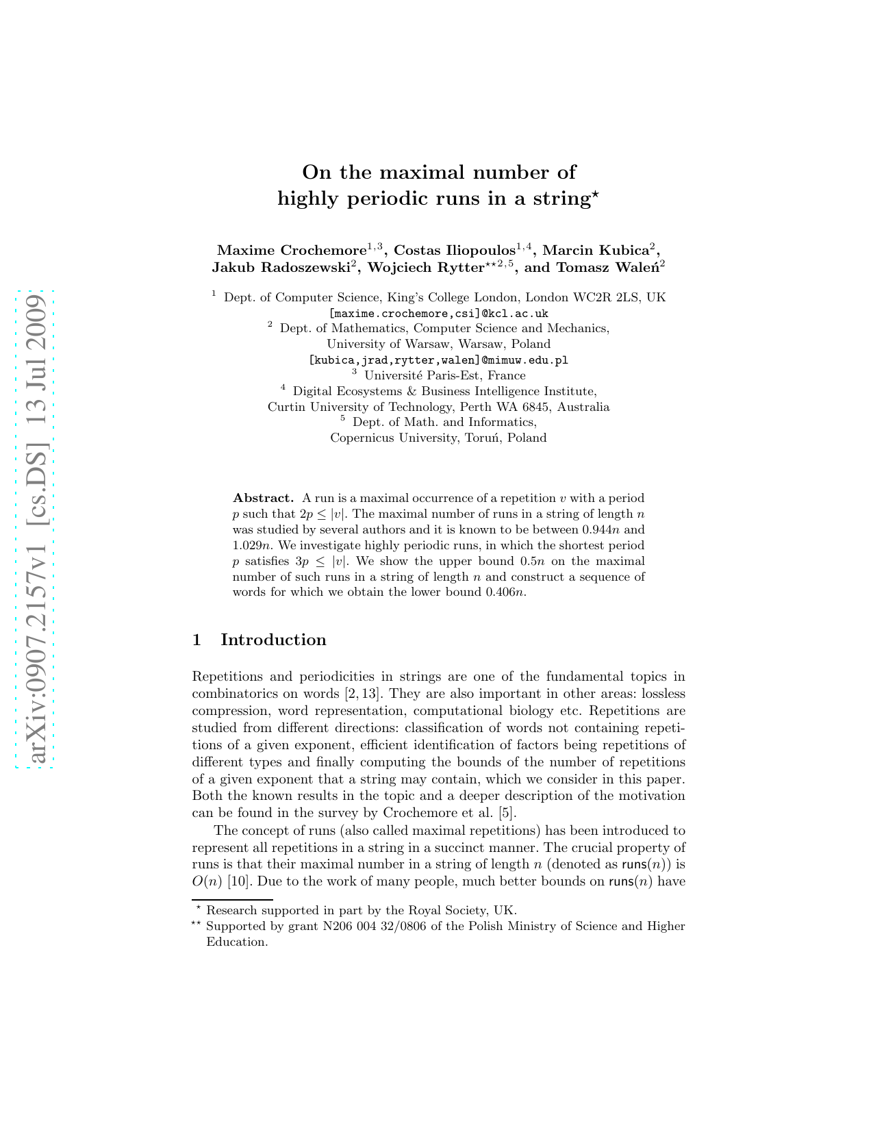 On the maximal number of highly periodic runs in a string