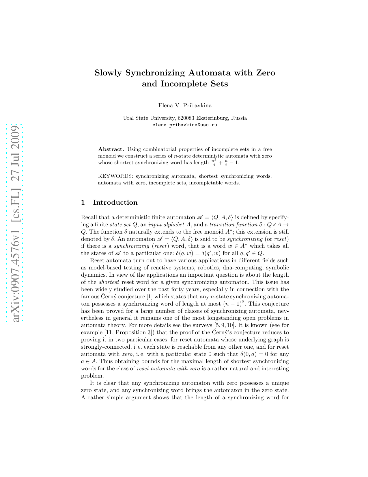 Slowly synchronizing automata with zero and incomplete sets
