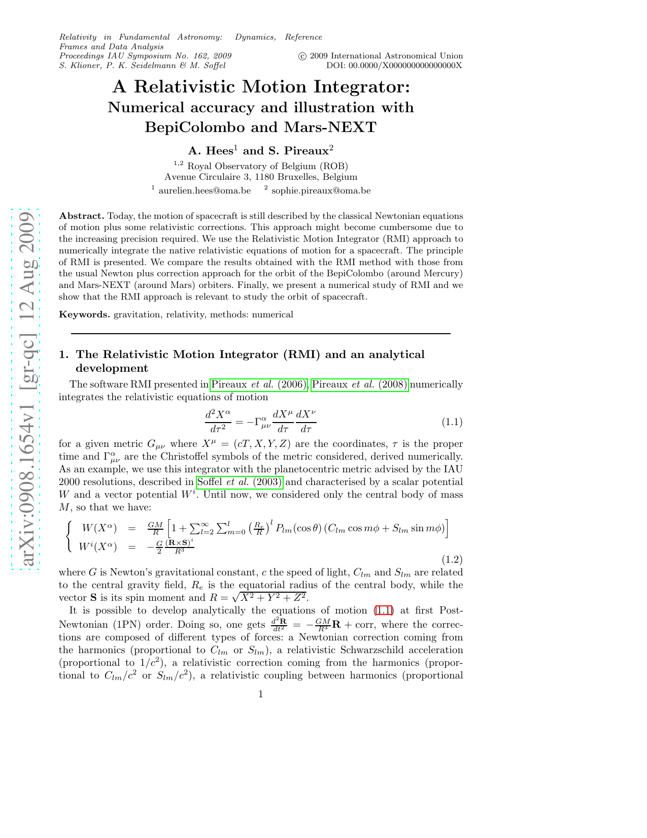 A Relativistic Motion Integrator: Numerical accuracy and illustration with BepiColombo and Mars-NEXT