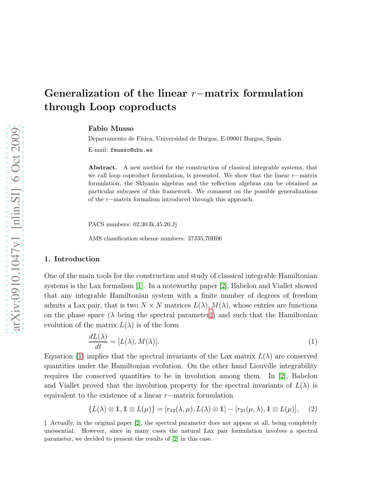 Generalization of the linear r-matrix formulation through Loop   coproducts
