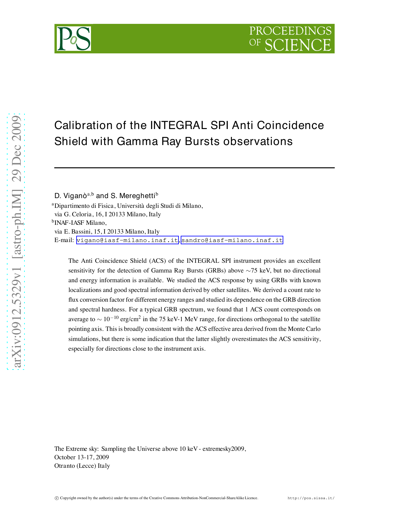 Calibration of the INTEGRAL SPI Anti Coincidence Shield with Gamma Ray   Bursts observations