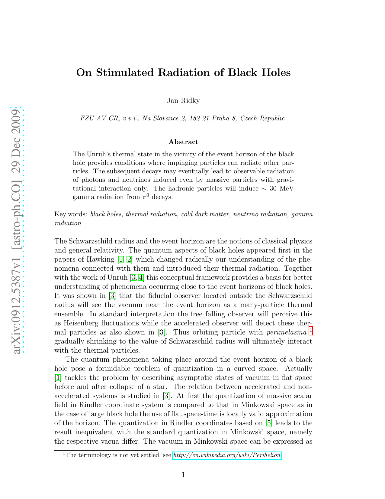 On Stimulated Radiation of Black Holes