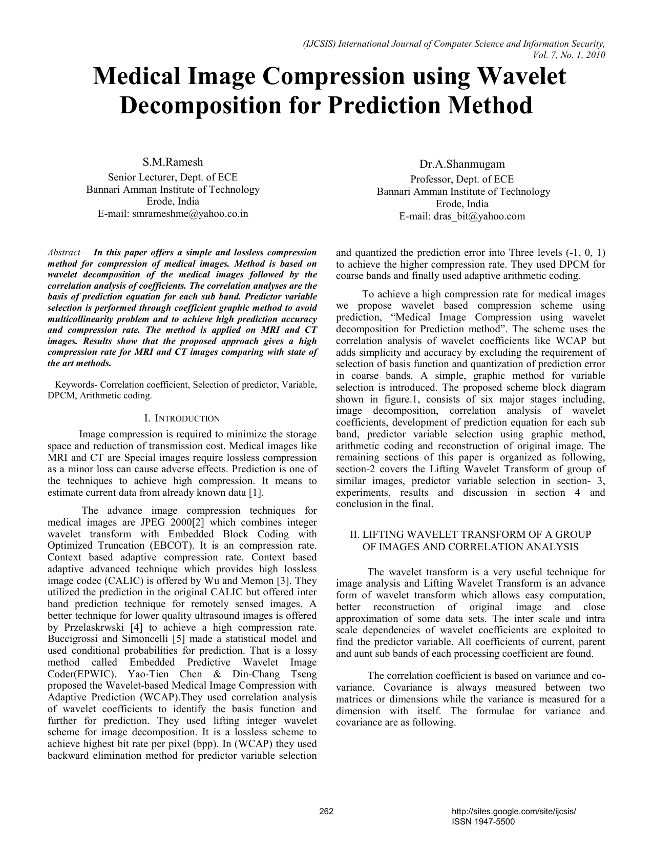 Medical Image Compression using Wavelet Decomposition for Prediction   Method