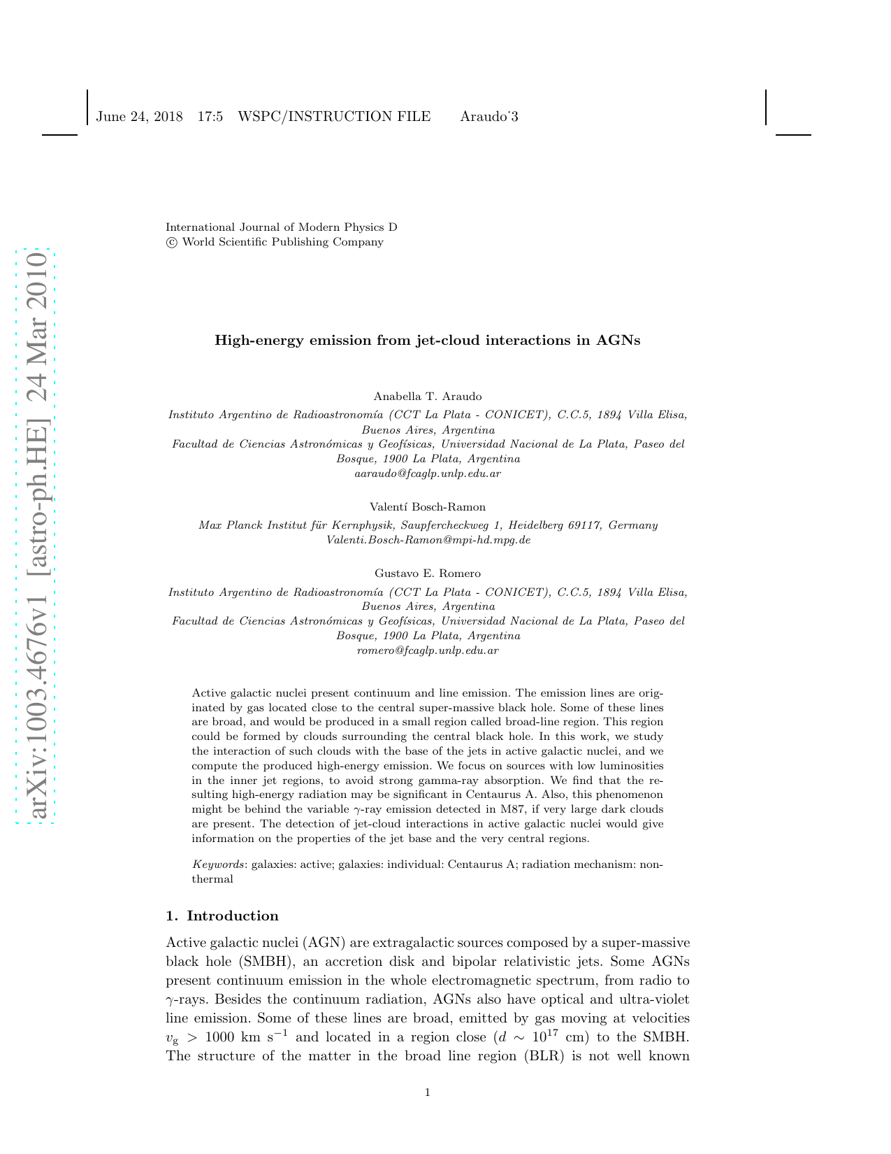 High-energy emission from jet-cloud interactions in AGNs