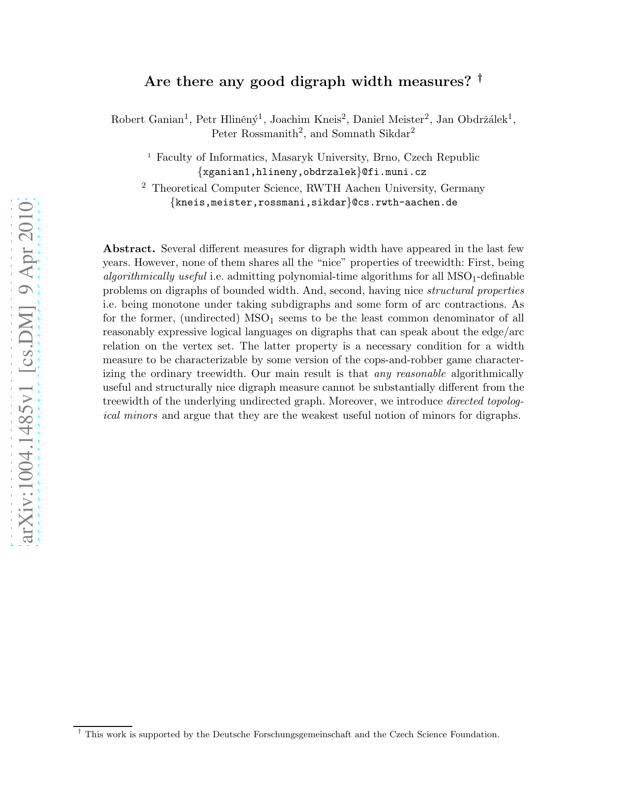 Are there any good digraph width measures?