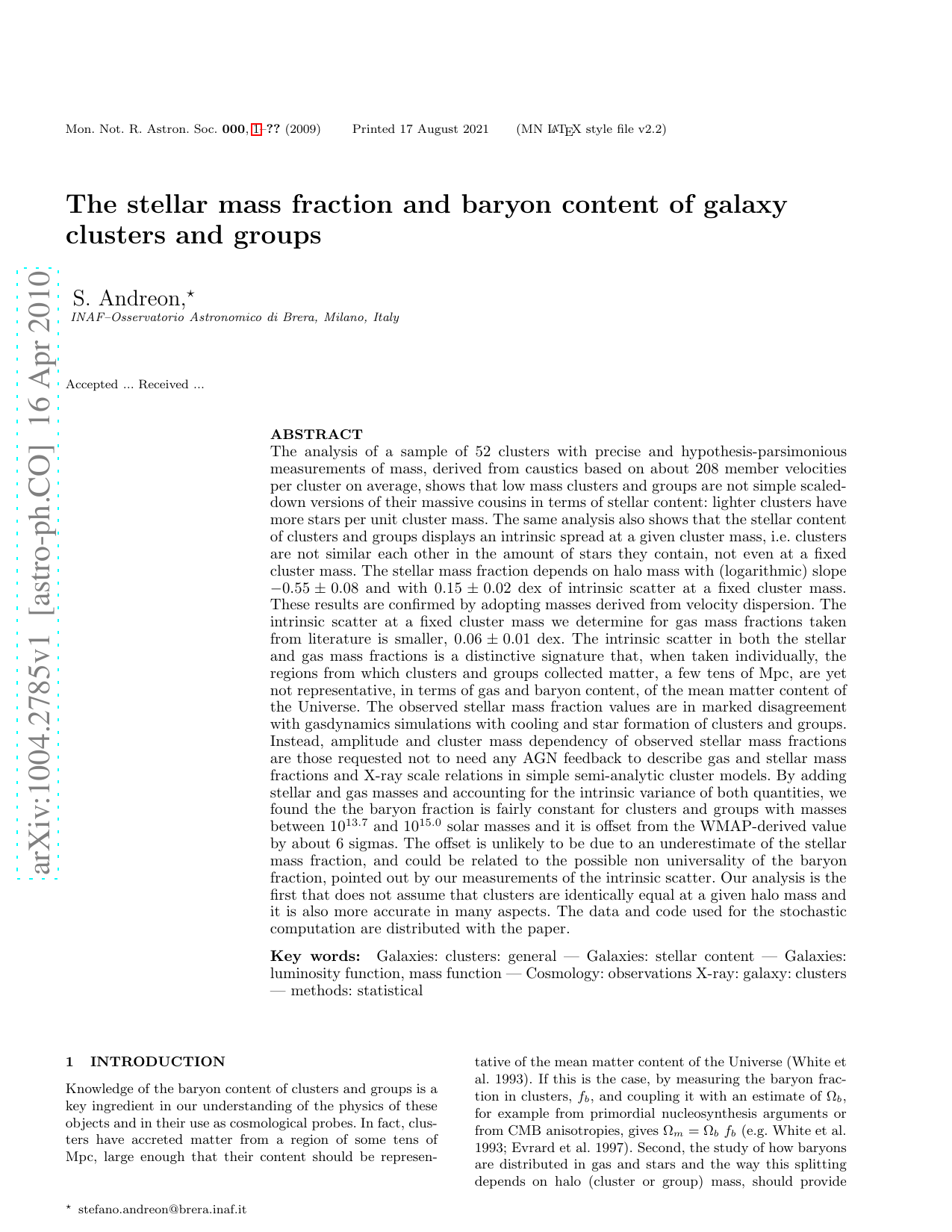 The stellar mass fraction and baryon content of galaxy clusters and groups