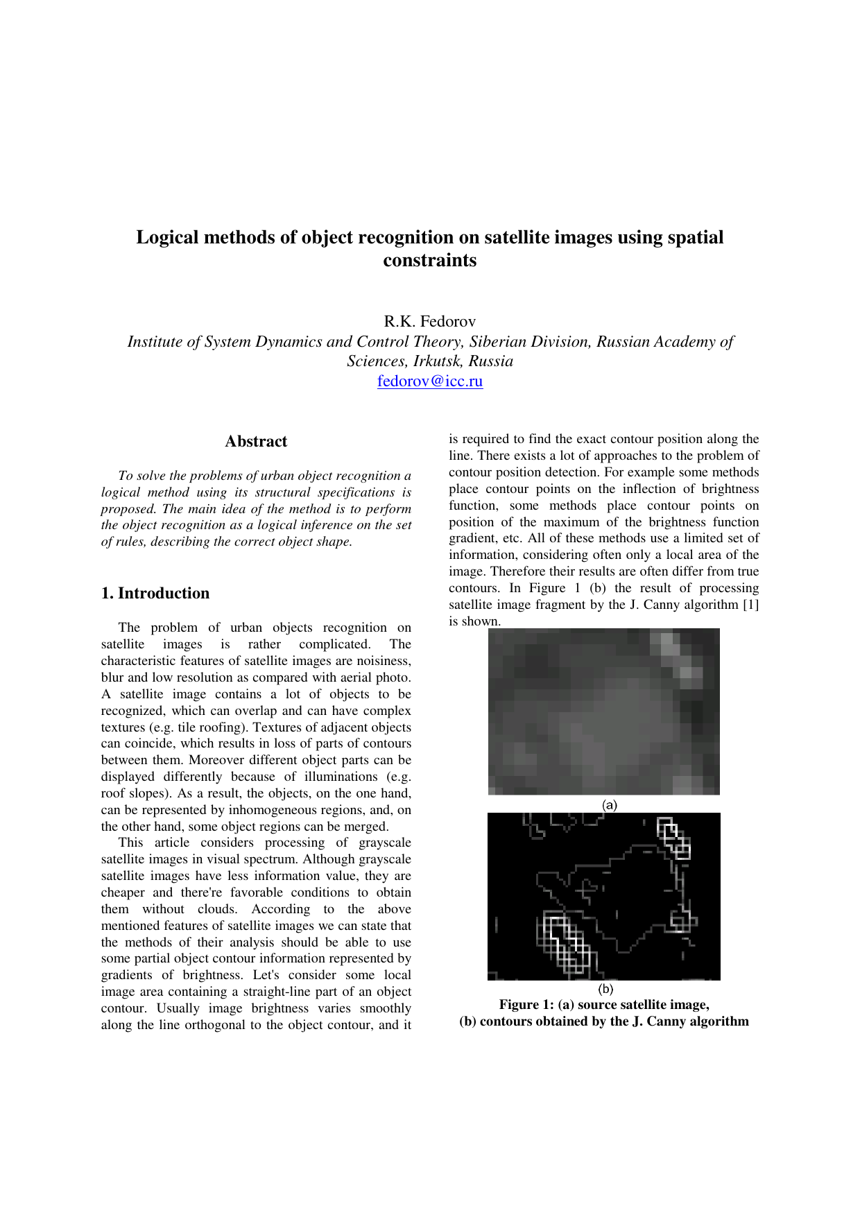 Logical methods of object recognition on satellite images using spatial   constraints