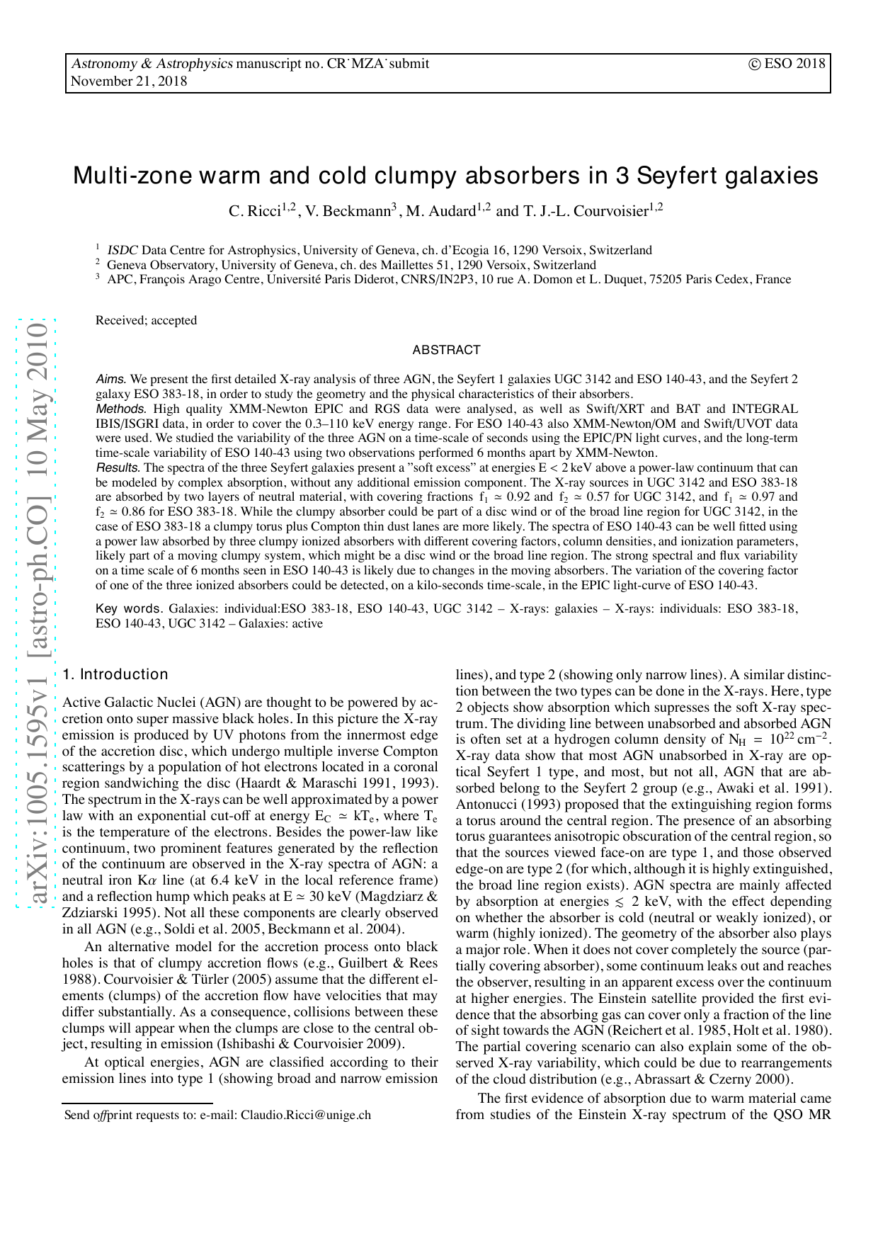 Multi-Zone warm and cold clumpy absorbers in 3 Seyfert galaxies