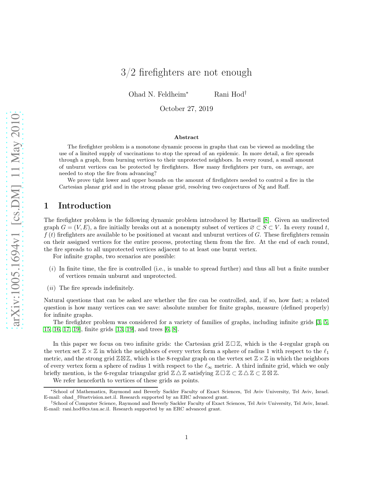 3/2 Firefighters are not enough