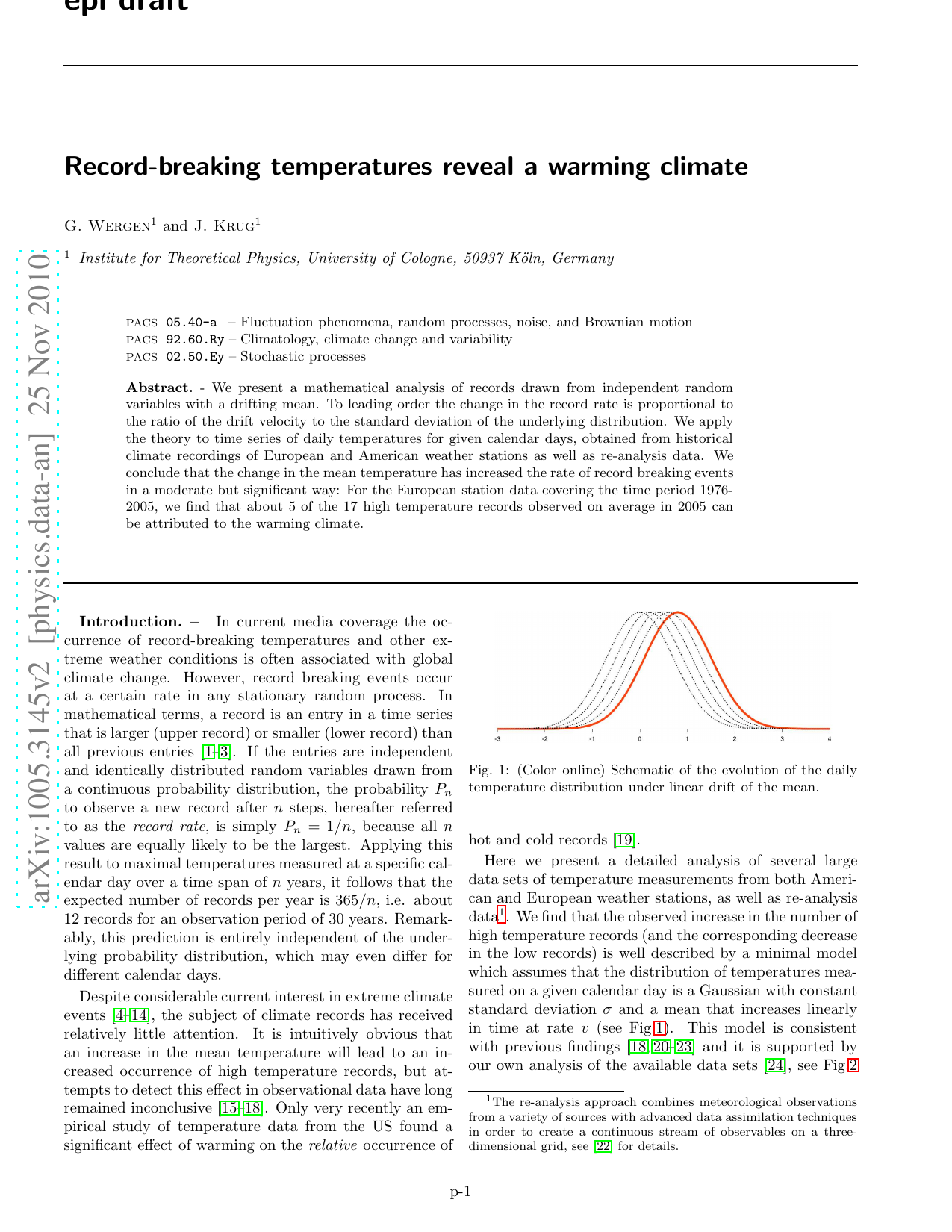 Record-breaking temperatures reveal a warming climate