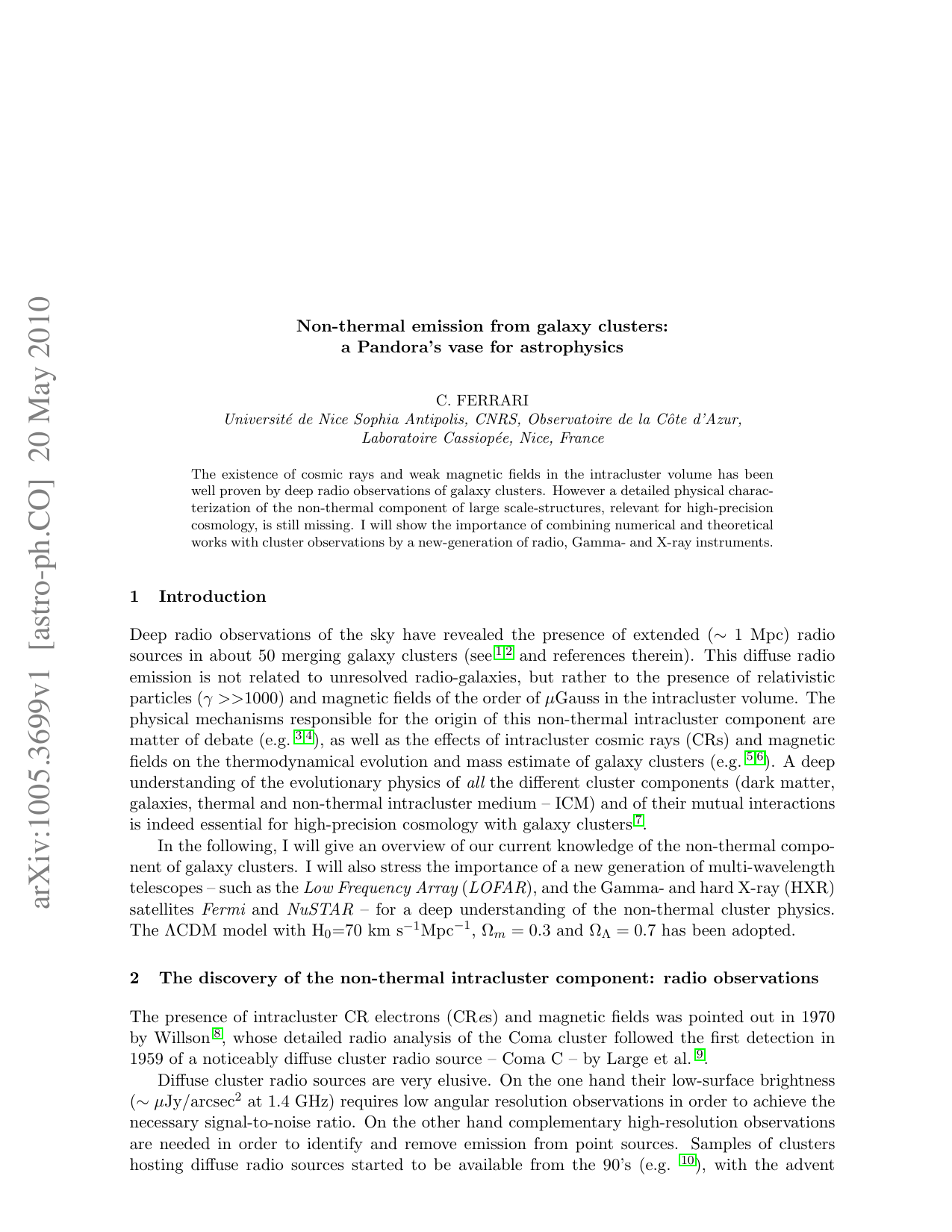 Non-thermal emission from galaxy clusters: a Pandoras vase for astrophysics