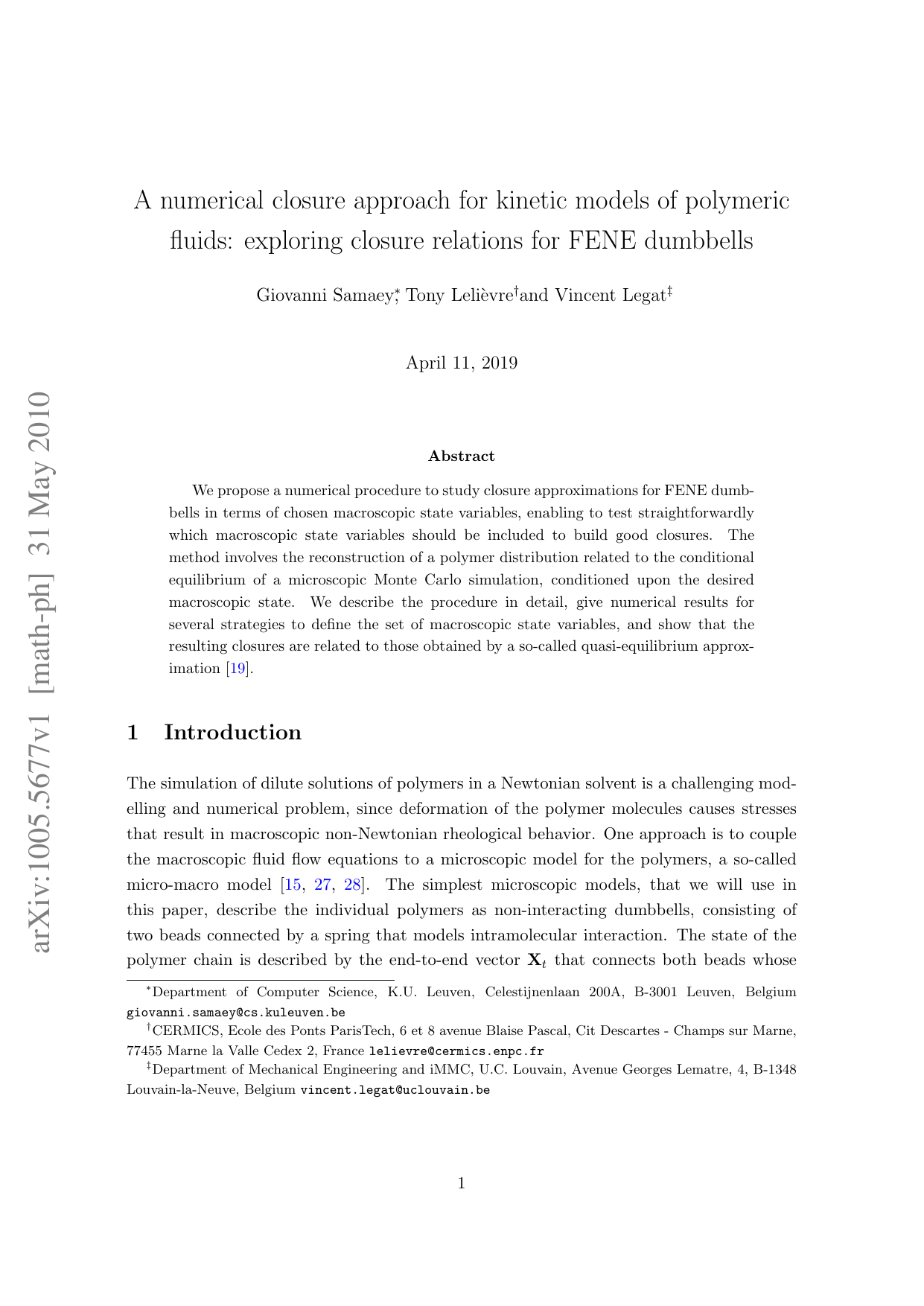 A numerical closure approach for kinetic models of polymeric fluids:   exploring closure relations for FENE dumbbells