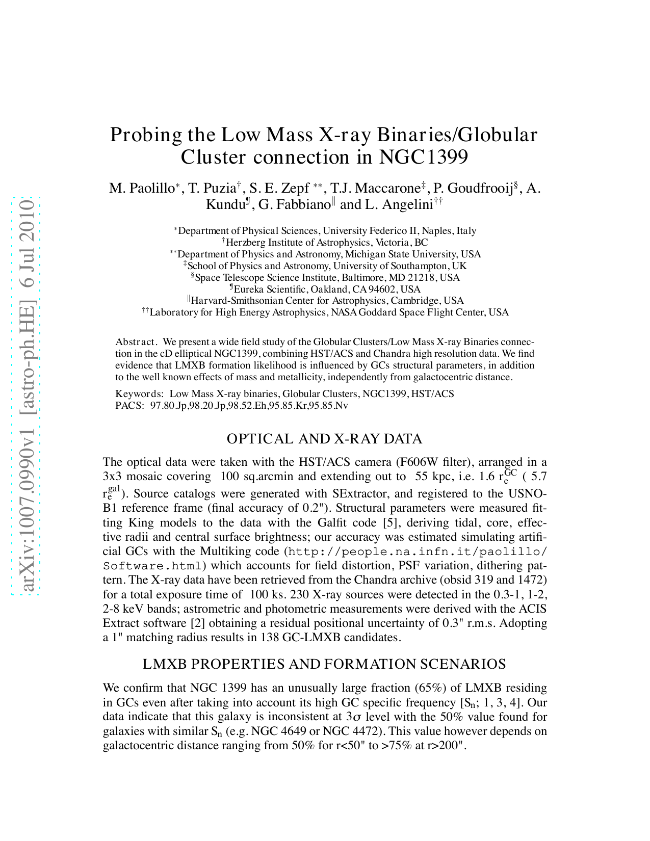 Probing the Low Mass X-ray Binaries/Globular Cluster connection in NGC1399