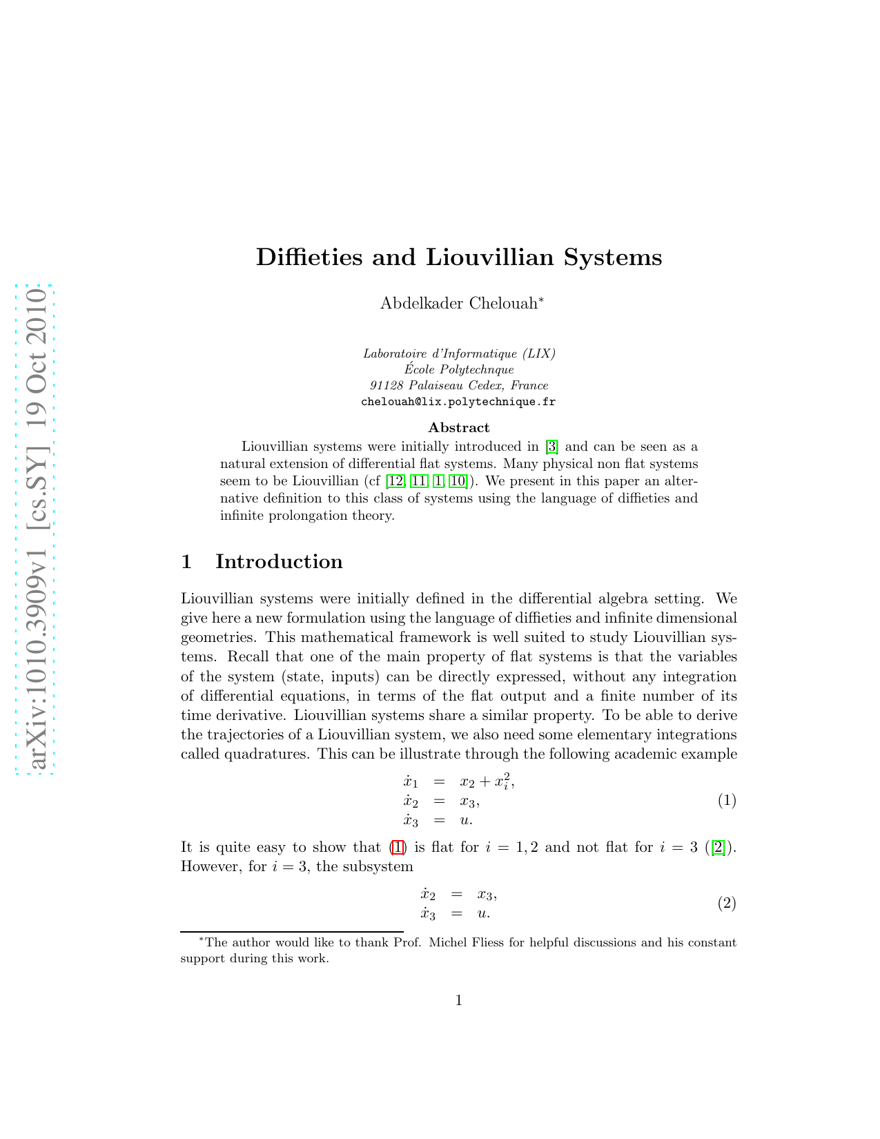 Diffieties and Liouvillian Systems