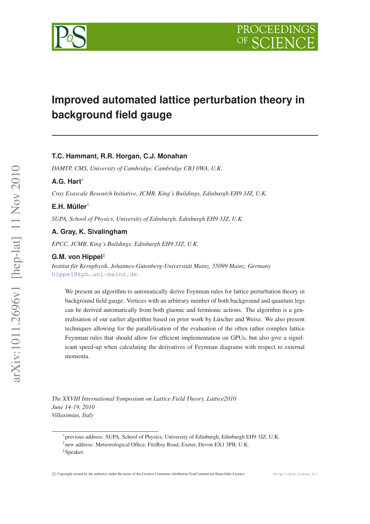 Improved automated lattice perturbation theory in background field gauge