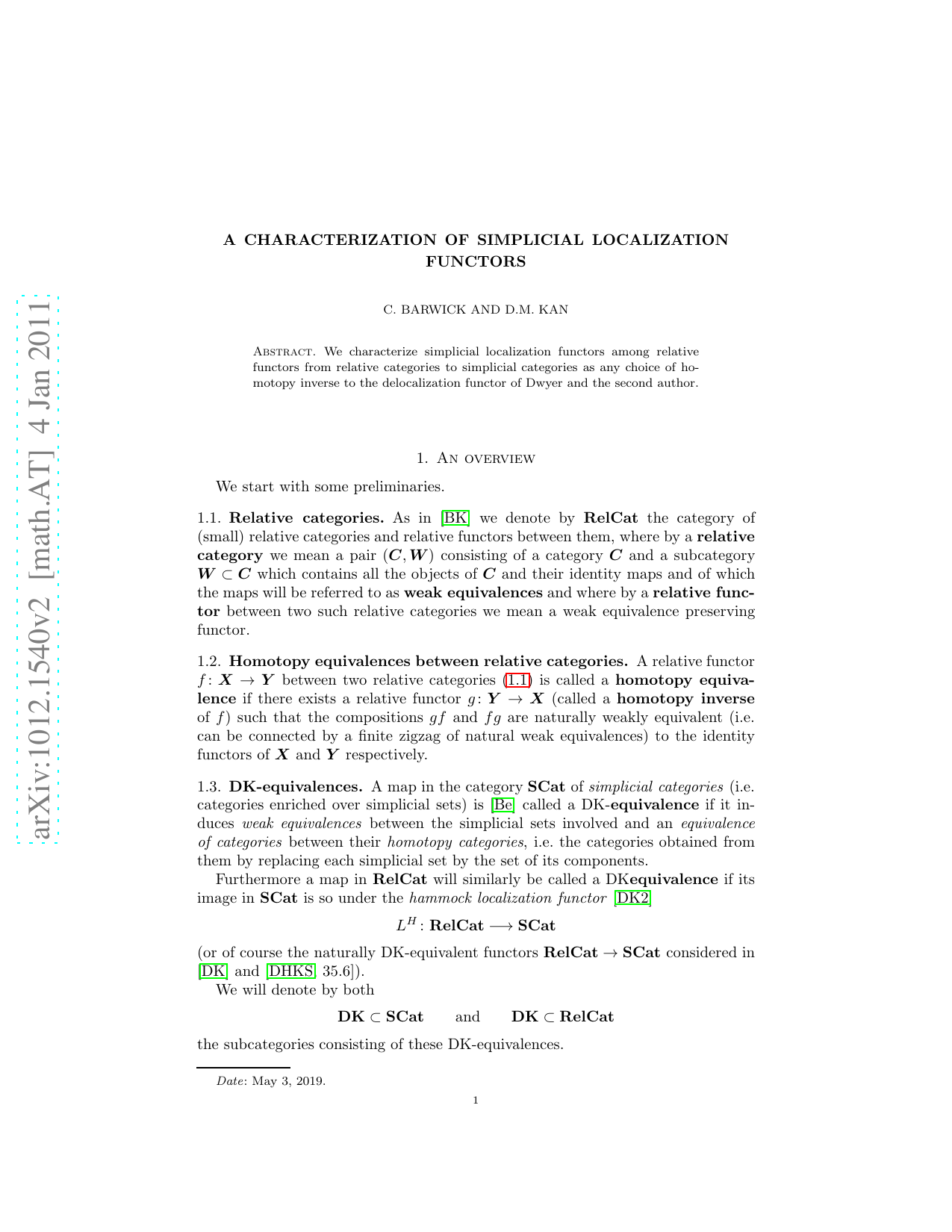 A characterization of simplicial localization functors