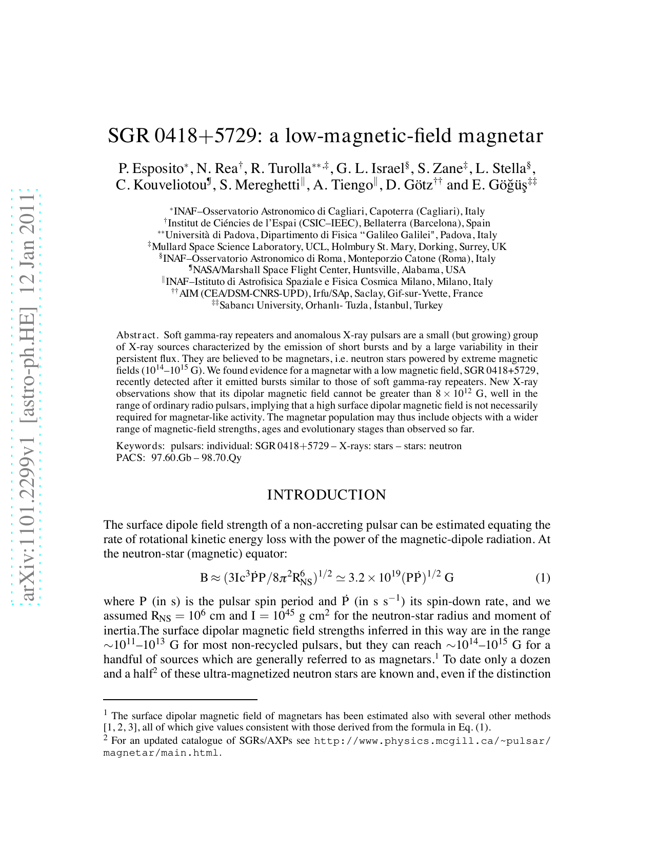 SGR 0418+5729: a low-magnetic-field magnetar