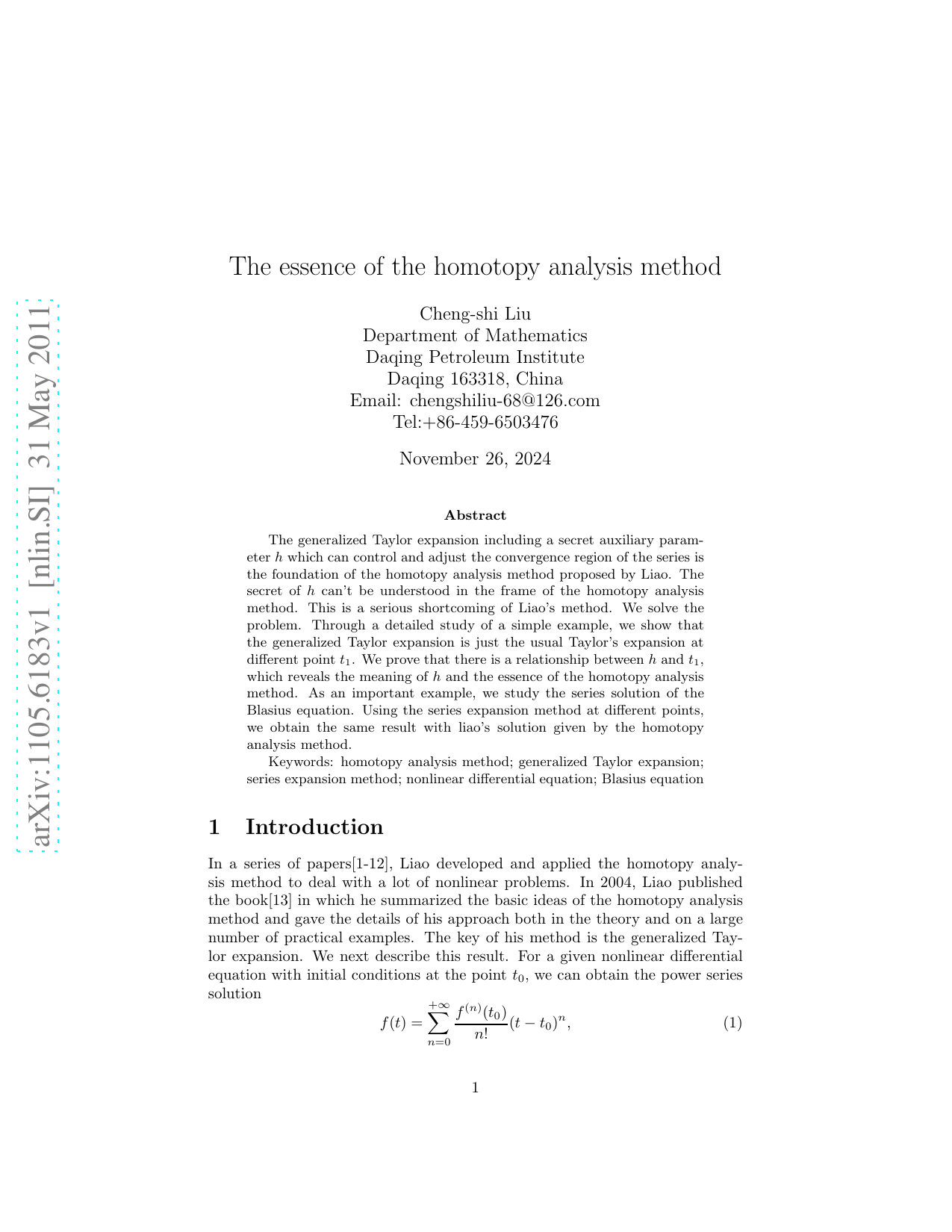 The essence of the homotopy analysis method