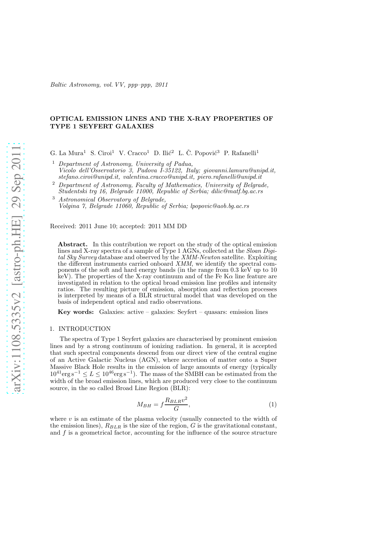 Optical Emission Lines and the X-Ray Properties of Type 1 Seyfert Galaxies
