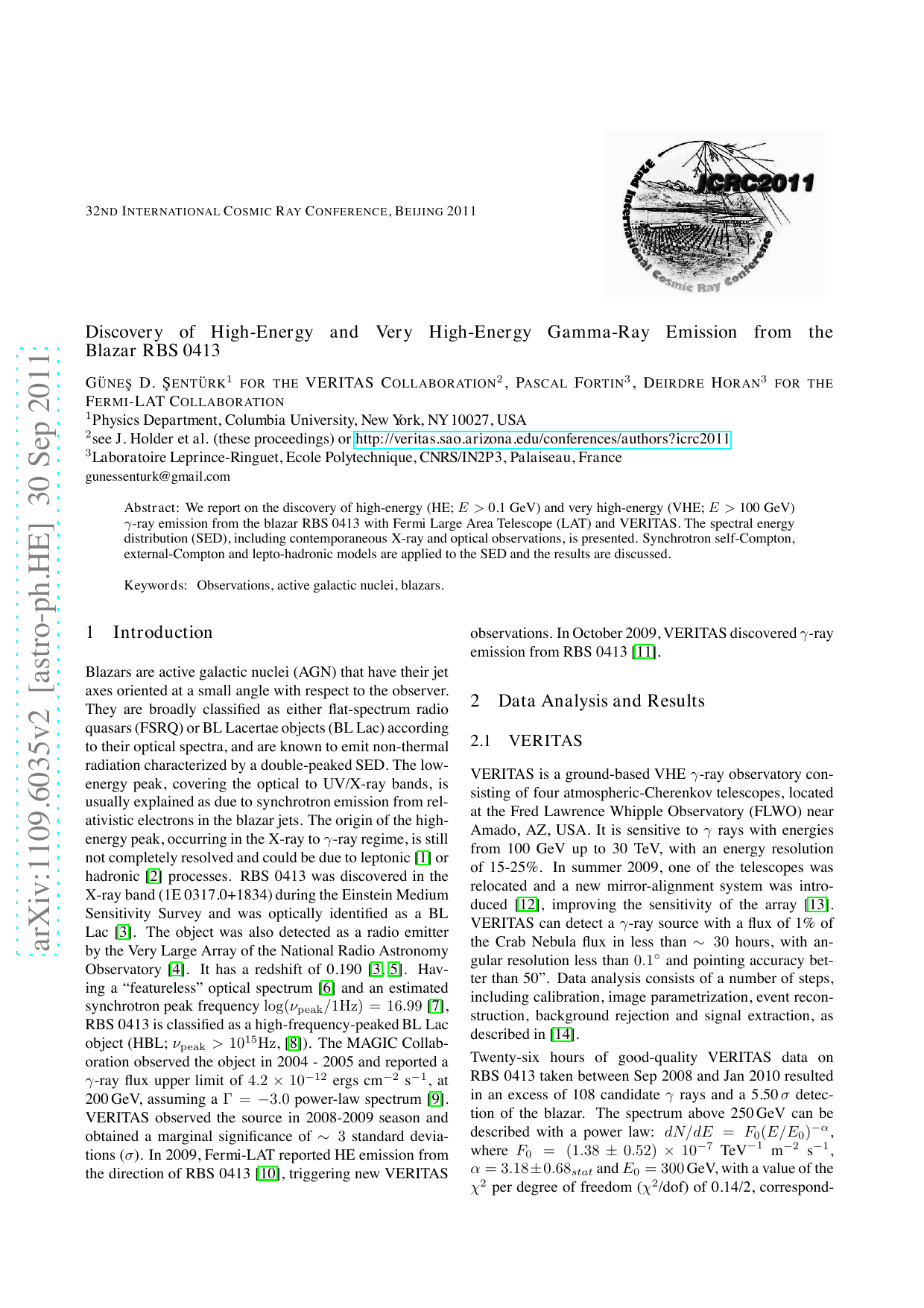 Discovery of High-Energy and Very High-Energy Gamma-Ray Emission from the Blazar RBS 0413