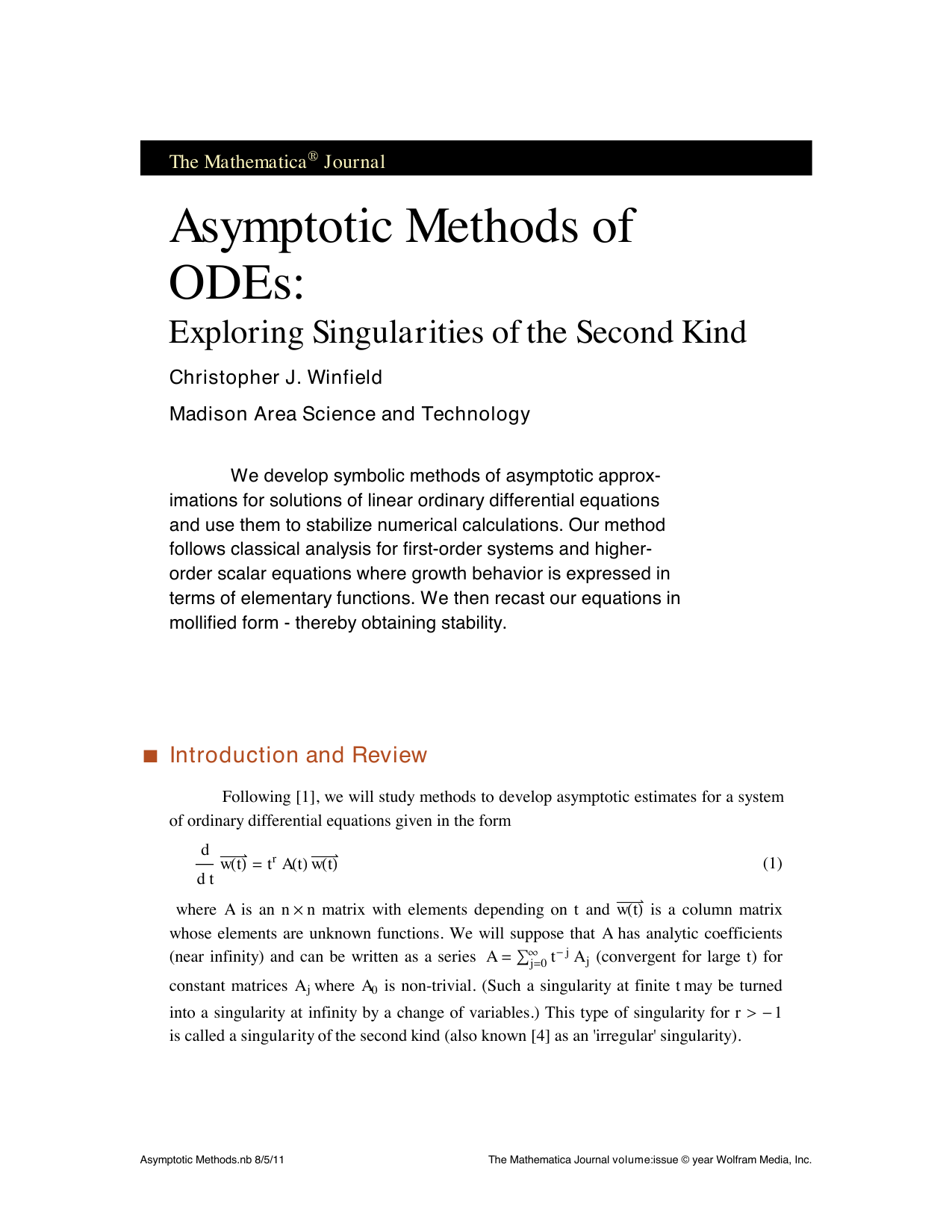 Asymptotic Methods of ODEs: Exploring Singularities of the Second Kind