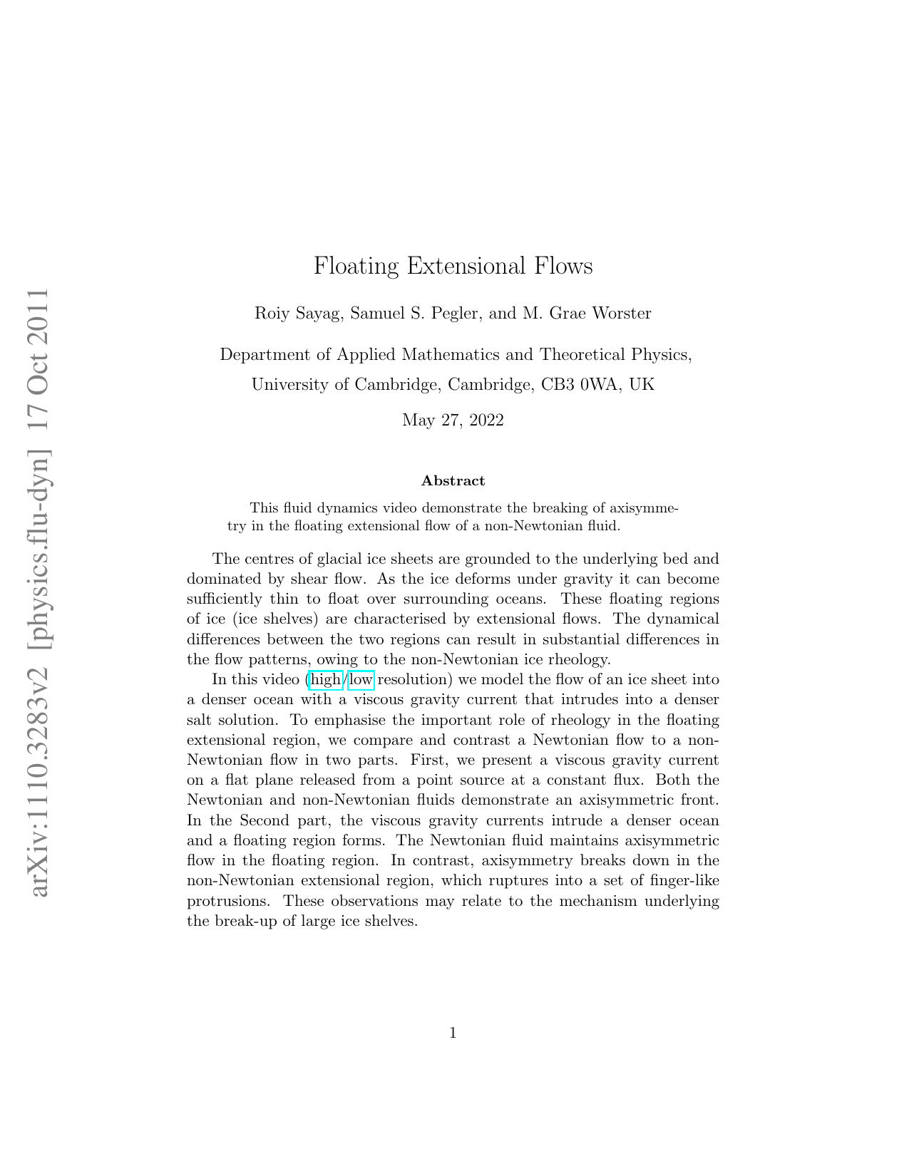 빙하 시트의 확장 흐름: 뉴턴 vs 비뉴턴 유체