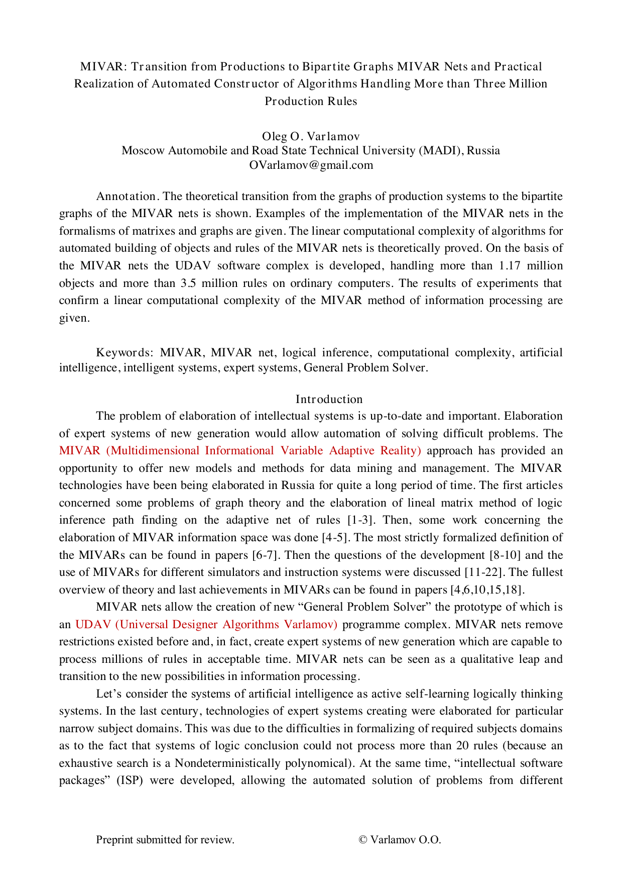 MIVAR: Transition from Productions to Bipartite Graphs MIVAR Nets and   Practical Realization of Automated Constructor of Algorithms Handling More   than Three Million Production Rules