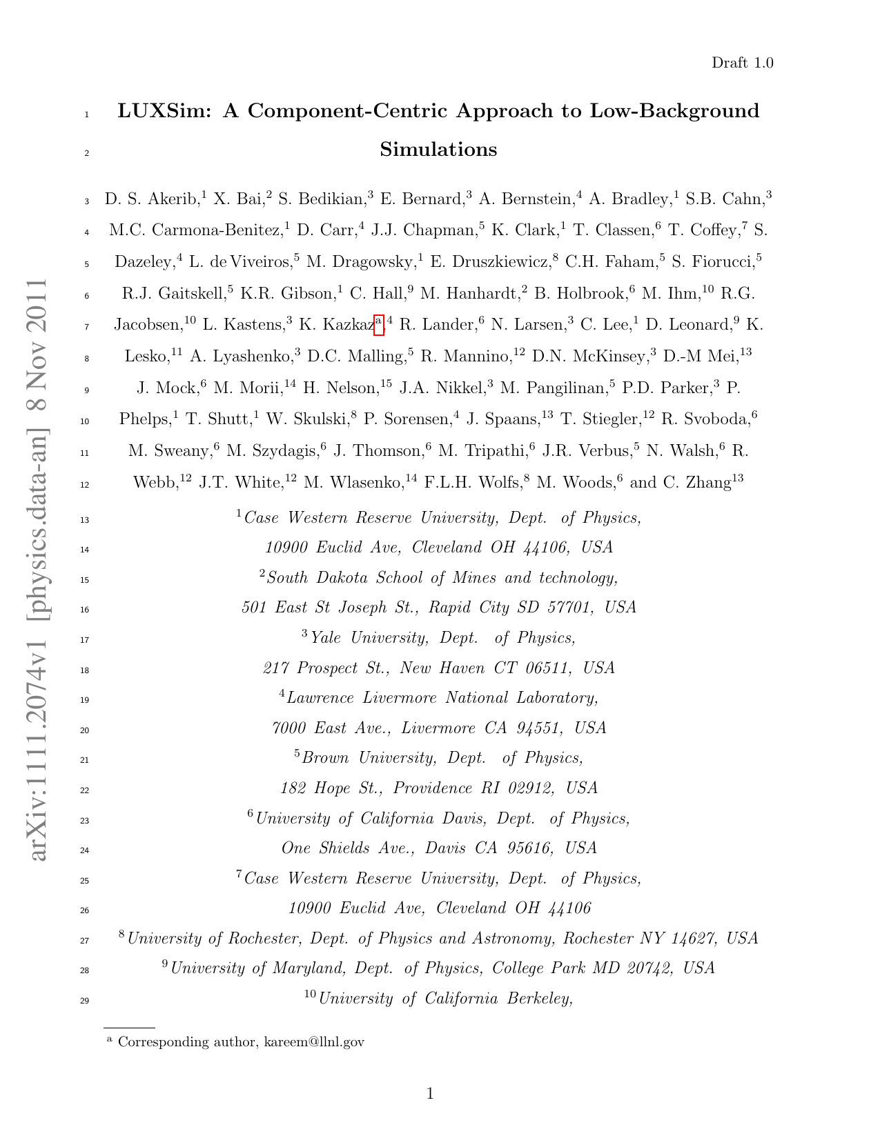LUXSim: A Component-Centric Approach to Low-Background Simulations