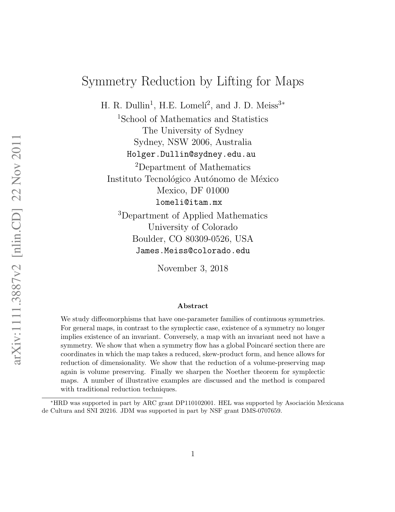 Symmetry Reduction by Lifting for Maps