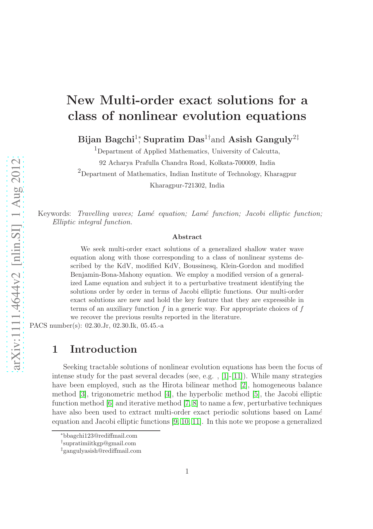 New Multi-order exact solutions for a class of nonlinear evolution   equations