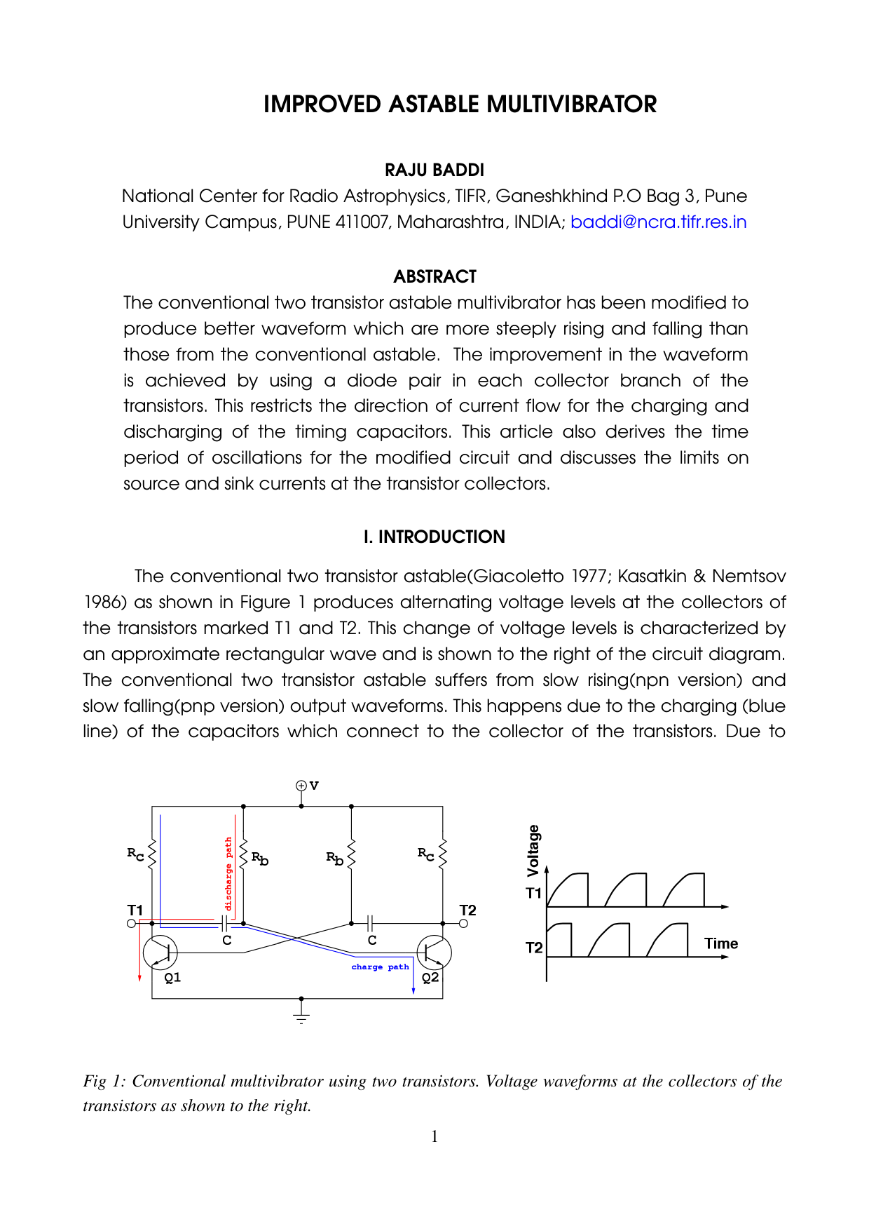 Improved Astable Multivibrator