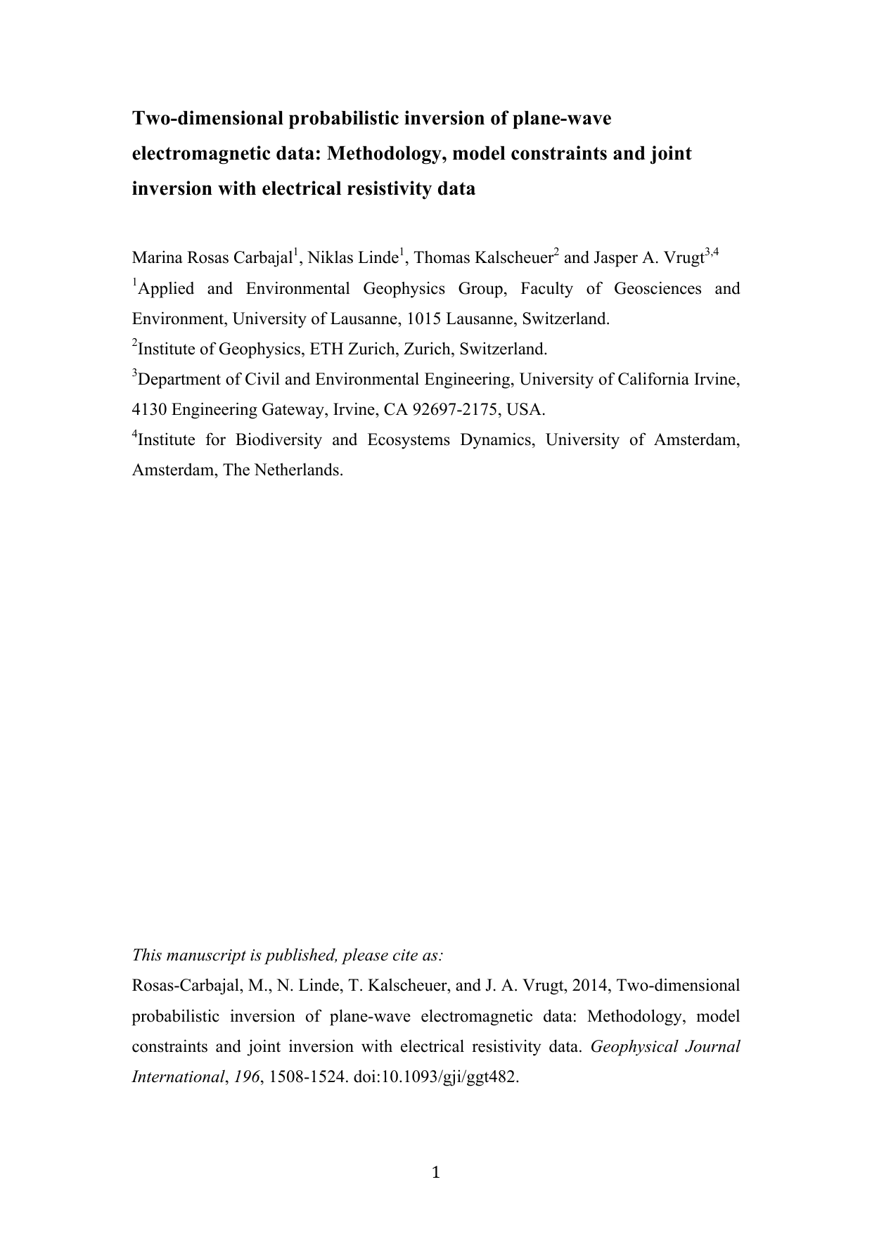 Two-dimensional probabilistic inversion of plane-wave electromagnetic   data: Methodology, model constraints and joint inversion with electrical   resistivity data