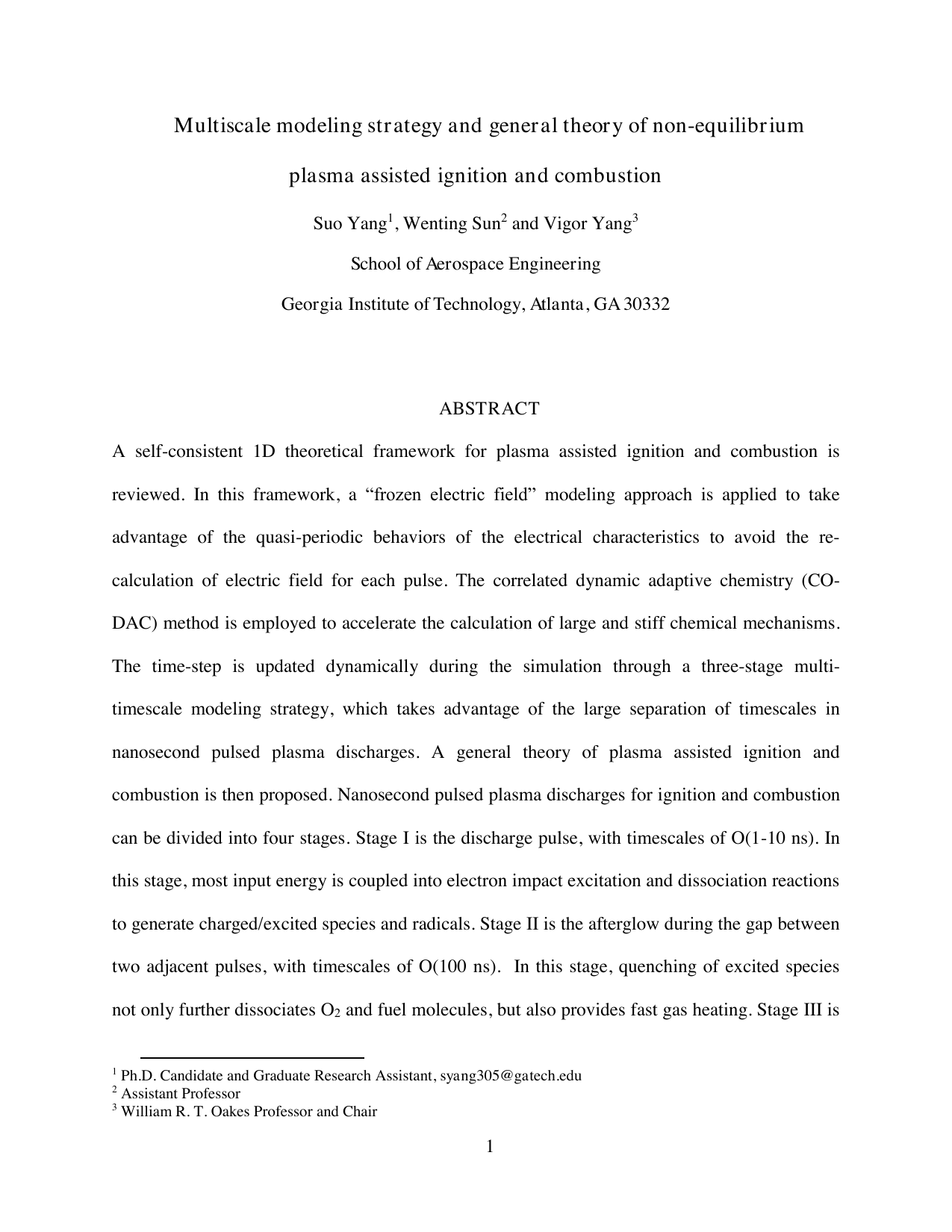 Multiscale modeling strategy and general theory of non-equilibrium   plasma assisted ignition and combustion