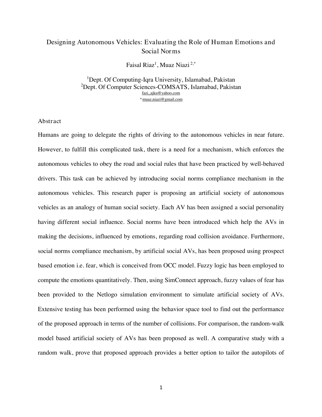 Designing Autonomous Vehicles: Evaluating the Role of Human Emotions and Social Norms