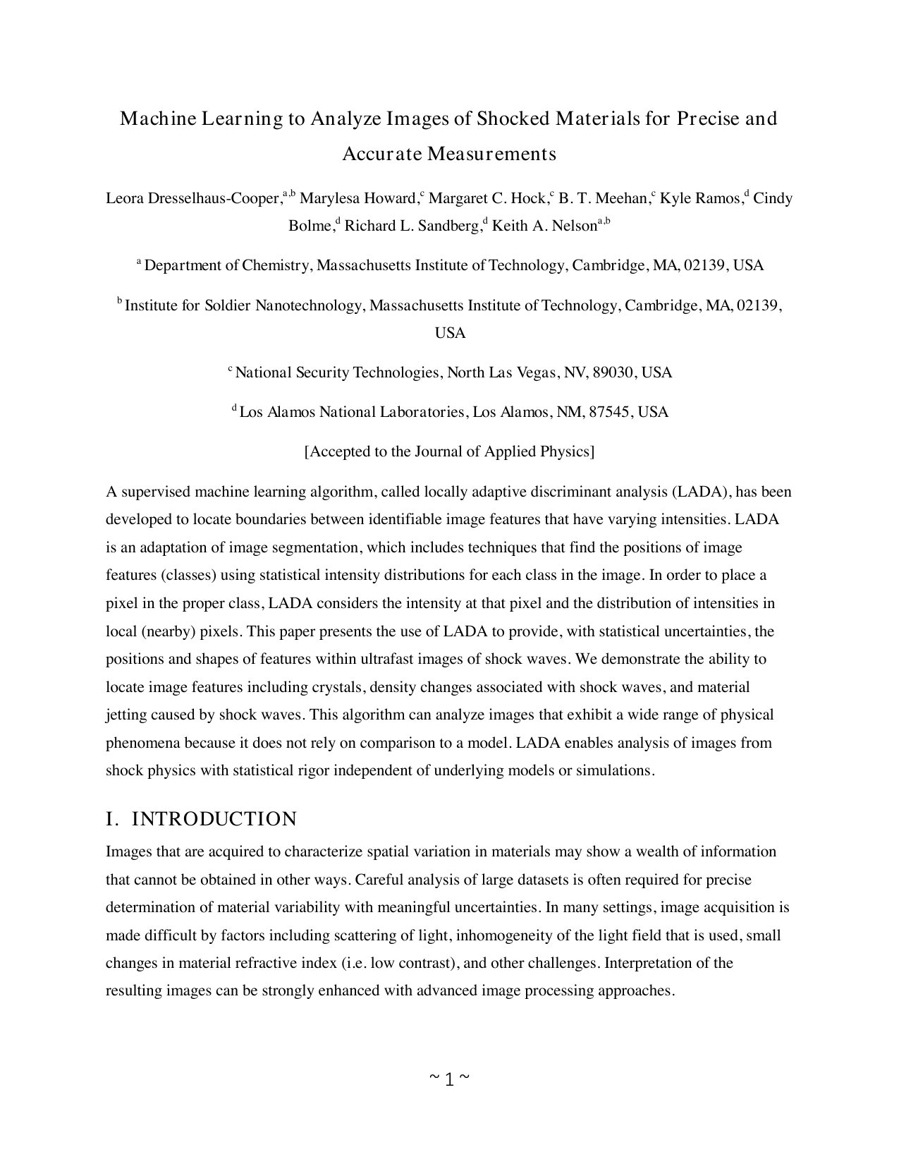 Machine Learning to Analyze Images of Shocked Materials for Precise and Accurate Measurements