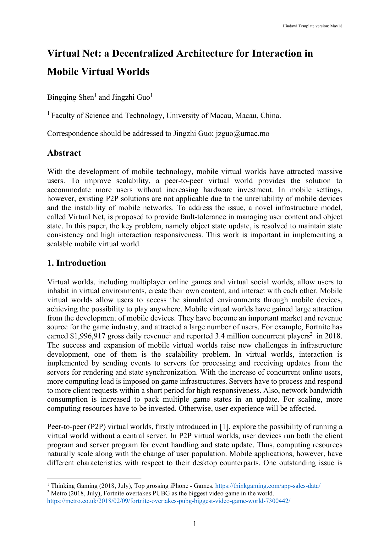 Virtual Net: a Decentralized Architecture for Interaction in Mobile Virtual Worlds