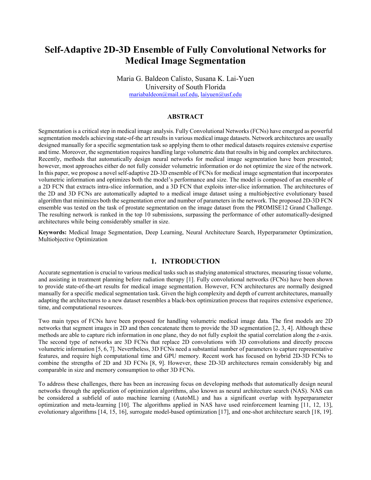 Self-Adaptive 2D-3D Ensemble of Fully Convolutional Networks for Medical   Image Segmentation